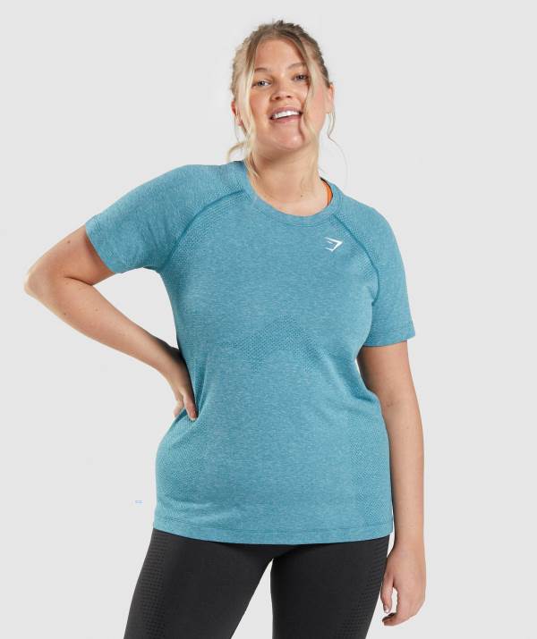 Damske Tricka Gymshark Vital Seamless 2.0 Light Tyrkysové | QX9201487